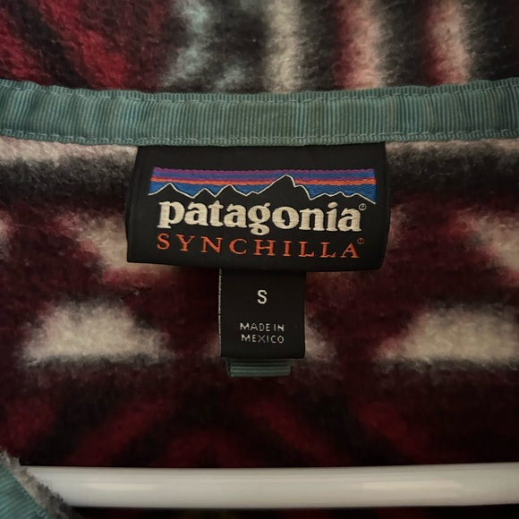 Patagonia Synchilla Fleece Santillo Cinder Red | Size Small - Picture 5 of 7